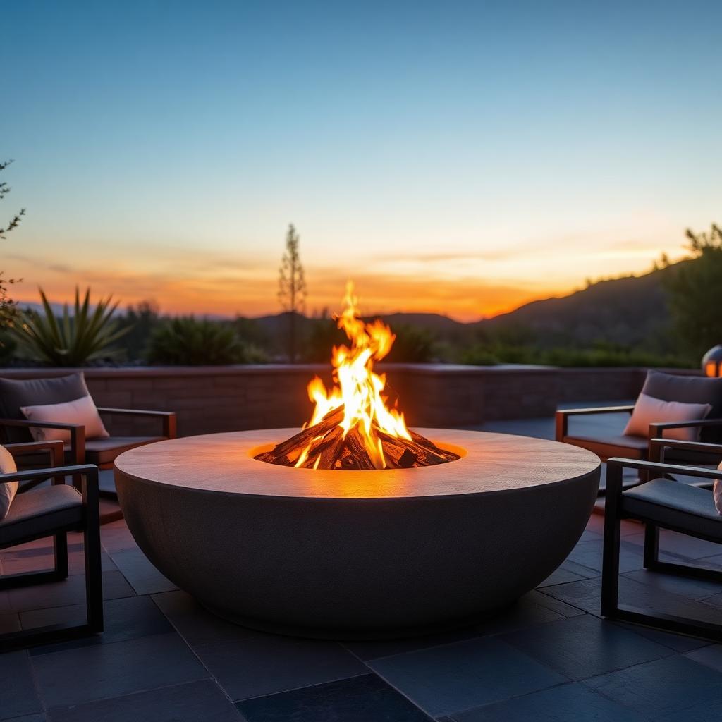 Fire pit table lifestyle