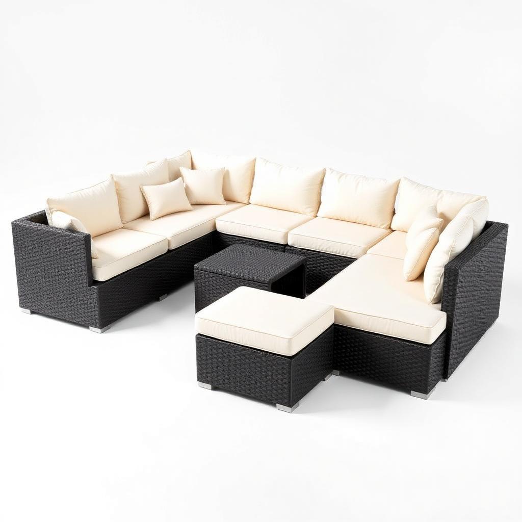 Harbor L-Shaped Wicker Sectional