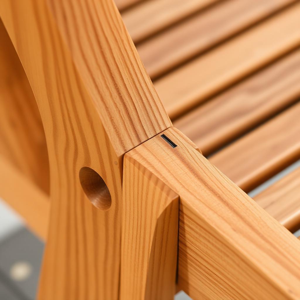 Teak wood joinery detail